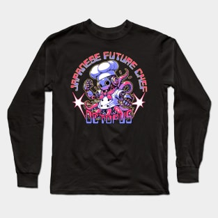 Octopus Japanese Chef Sci-fi Job Future Mecha Animals Robot Long Sleeve T-Shirt